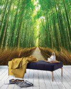 Landscape, VINYL FABRIC TEXTILE Wall Mural in Different Texture, Code M1047. It is produced as ONE PIECE WITHOUT JOINT. - Image 2