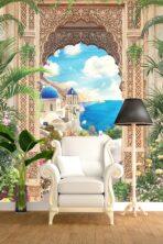 Landscape, VINYL FABRIC TEXTILE Wall Mural in Different Texture, Code M1049. It is produced as ONE PIECE WITHOUT JOINT. - Image 2