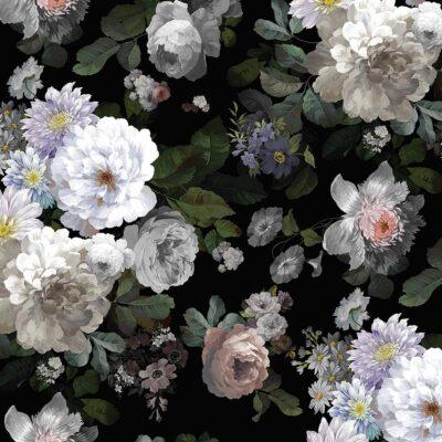 Trend Roses, VINYL FABRIC TEXTILE Wall Mural in Different Texture, Code M701. It is produced as ONE PIECE WITHOUT JOINT.
