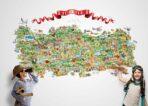 Turkey Map MURAL WALLPAPER, Available in Various Paper Texture, Code M705. It is Produced as 105 CM WIDE ROLL PANELS. - Image 2