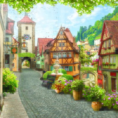 Landscape MURAL WALLPAPER, Available in Various Paper Texture, Code M840. It is Produced as 105 CM WIDE ROLL PANELS.