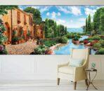 Landscape, VINYL FABRIC TEXTILE Wall Mural in Different Texture, Code M841. It is produced as ONE PIECE WITHOUT JOINT. - Image 2