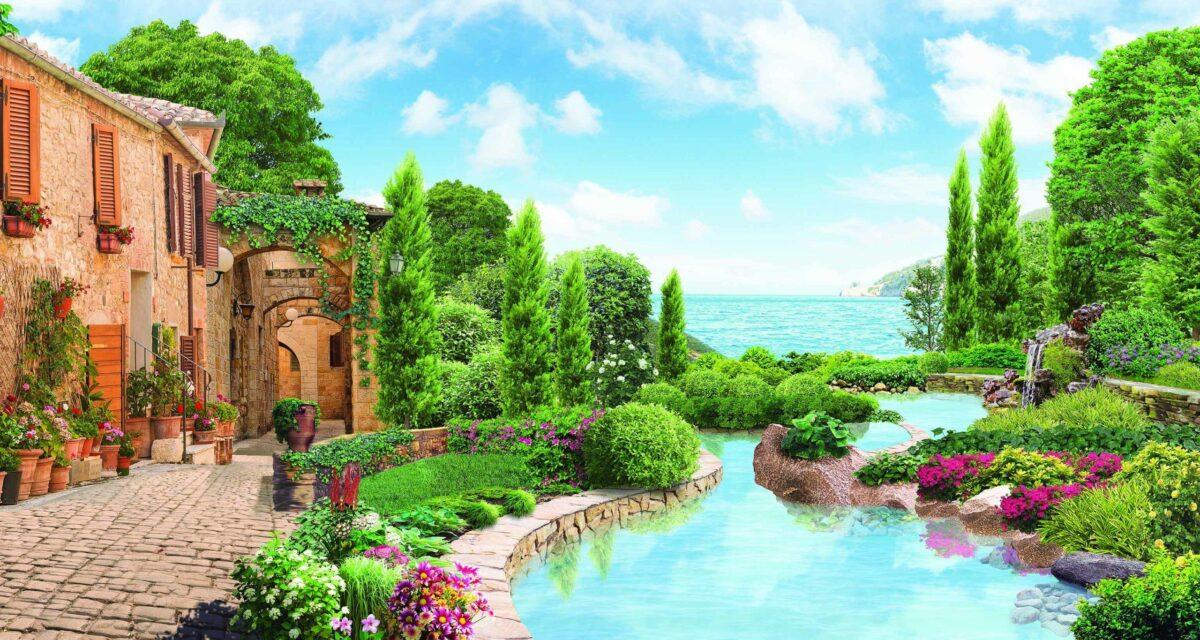 Landscape MURAL WALLPAPER, Available in Various Paper Texture, Code M841. It is Produced as 105 CM WIDE ROLL PANELS. - Image 1
