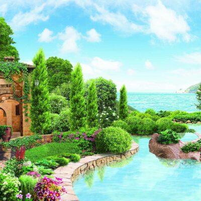 Landscape MURAL WALLPAPER, Available in Various Paper Texture, Code M841. It is Produced as 105 CM WIDE ROLL PANELS.