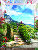 Landscape, VINYL FABRIC TEXTILE Wall Mural in Different Texture, Code M842. It is produced as ONE PIECE WITHOUT JOINT.