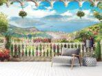 Landscape, VINYL FABRIC TEXTILE Wall Mural in Different Texture, Code M848. It is produced as ONE PIECE WITHOUT JOINT. - Image 2