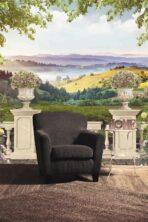 Landscape, VINYL FABRIC TEXTILE Wall Mural in Different Texture, Code M849. It is produced as ONE PIECE WITHOUT JOINT. - Image 2