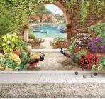 Landscape, VINYL FABRIC TEXTILE Wall Mural in Different Texture, Code M851. It is produced as ONE PIECE WITHOUT JOINT. - Image 2