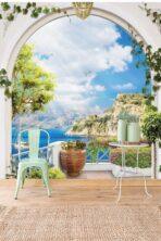 Landscape, VINYL FABRIC TEXTILE Wall Mural in Different Texture, Code M852. It is produced as ONE PIECE WITHOUT JOINT. - Image 2