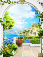 Landscape, VINYL FABRIC TEXTILE Wall Mural in Different Texture, Code M852. It is produced as ONE PIECE WITHOUT JOINT.