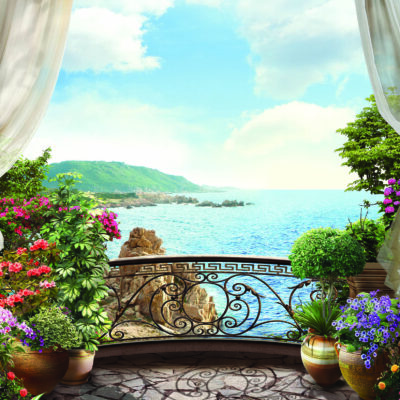 Landscape, VINYL FABRIC TEXTILE Wall Mural in Different Texture, Code M853. It is produced as ONE PIECE WITHOUT JOINT.