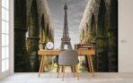 Landscape, VINYL FABRIC TEXTILE Wall Mural in Different Texture, Code M859. It is produced as ONE PIECE WITHOUT JOINT. - Image 2