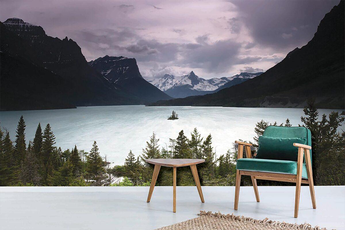 Landscape, VINYL FABRIC TEXTILE Wall Mural in Different Texture, Code M866. It is produced as ONE PIECE WITHOUT JOINT. - Image 2