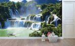 Landscape, VINYL FABRIC TEXTILE Wall Mural in Different Texture, Code M873. It is produced as ONE PIECE WITHOUT JOINT. - Image 2