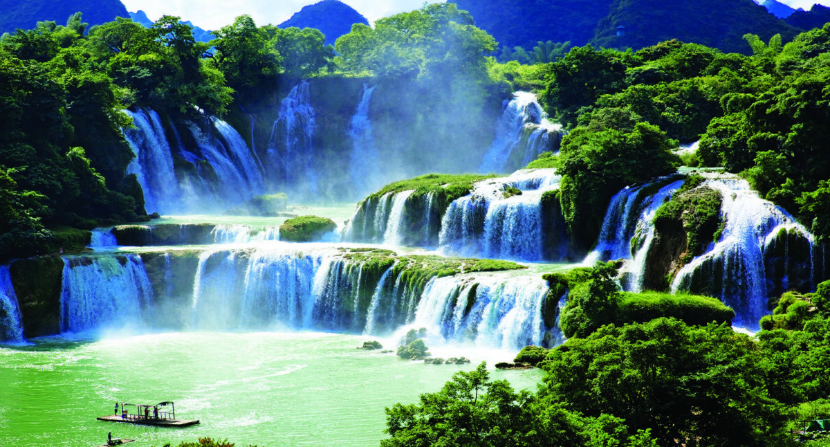 Landscape, VINYL FABRIC TEXTILE Wall Mural in Different Texture, Code M873. It is produced as ONE PIECE WITHOUT JOINT. - Image 1