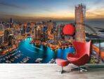 Landscape, VINYL FABRIC TEXTILE Wall Mural in Different Texture, Code M881. It is produced as ONE PIECE WITHOUT JOINT. - Image 2