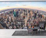 Landscape, VINYL FABRIC TEXTILE Wall Mural in Different Texture, Code M883. It is produced as ONE PIECE WITHOUT JOINT. - Image 2