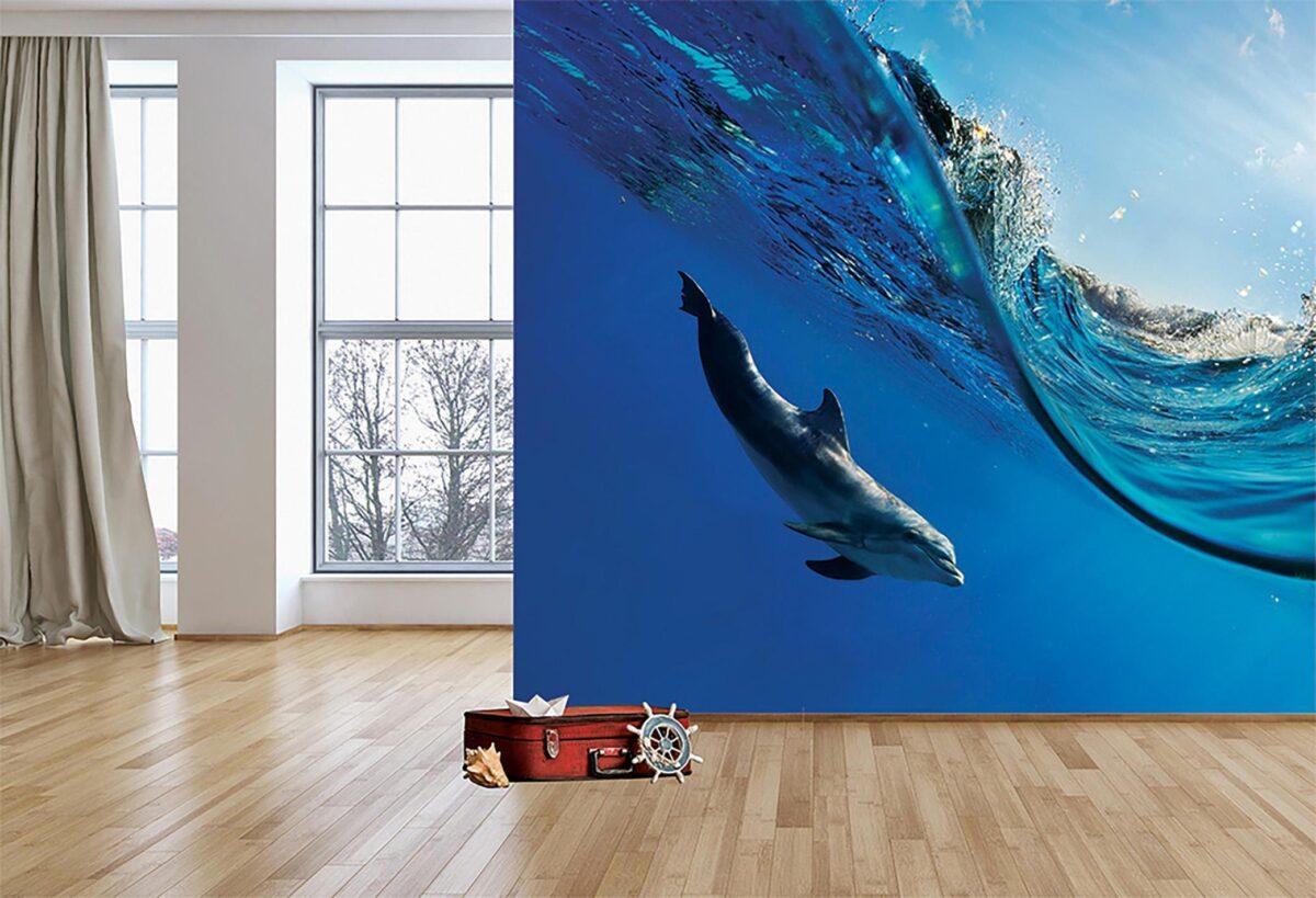 Landscape, VINYL FABRIC TEXTILE Wall Mural in Different Texture, Code M885. It is produced as ONE PIECE WITHOUT JOINT. - Image 2