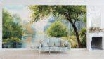 Art, VINYL FABRIC TEXTILE Wall Mural in Different Texture, Code M892. It is produced as ONE PIECE WITHOUT JOINT. - Image 2