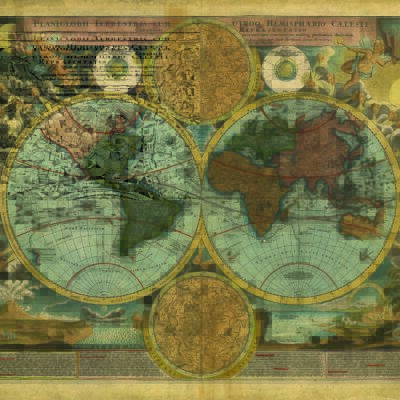 World Map MURAL WALLPAPER, Available in Various Paper Texture, Code M901. It is Produced as 105 CM WIDE ROLL PANELS.