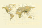 World Map MURAL WALLPAPER, Available in Various Paper Texture, Code M903. It is Produced as 105 CM WIDE ROLL PANELS.
