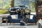 Gray Bentley, VINYL FABRIC TEXTILE Wall Mural in Different Texture, Code M917. It is produced as ONE PIECE WITHOUT JOINT. - Image 2