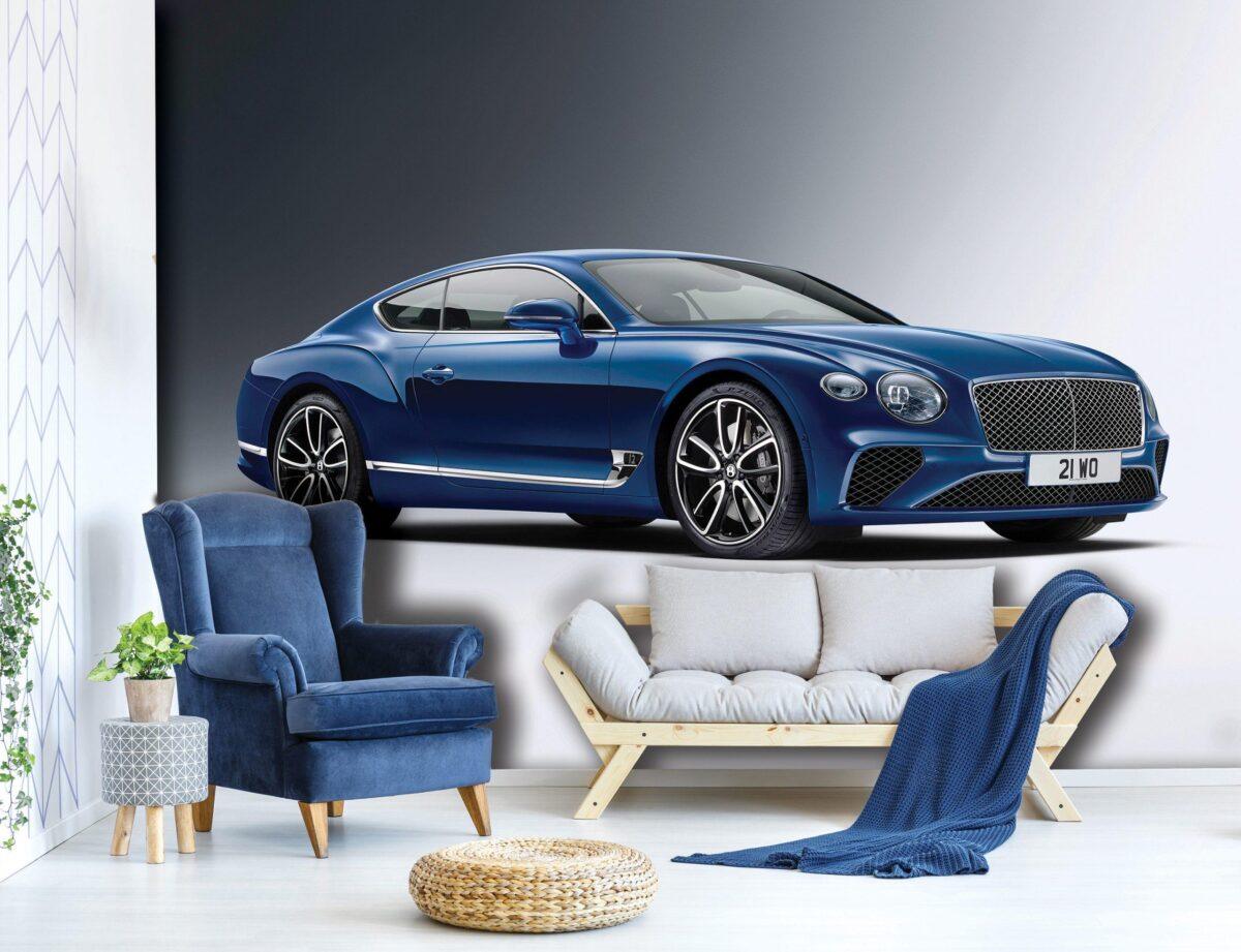 Bently Car, VINYL FABRIC TEXTILE Wall Mural in Different Texture, Code M929. It is produced as ONE PIECE WITHOUT JOINT. - Image 2