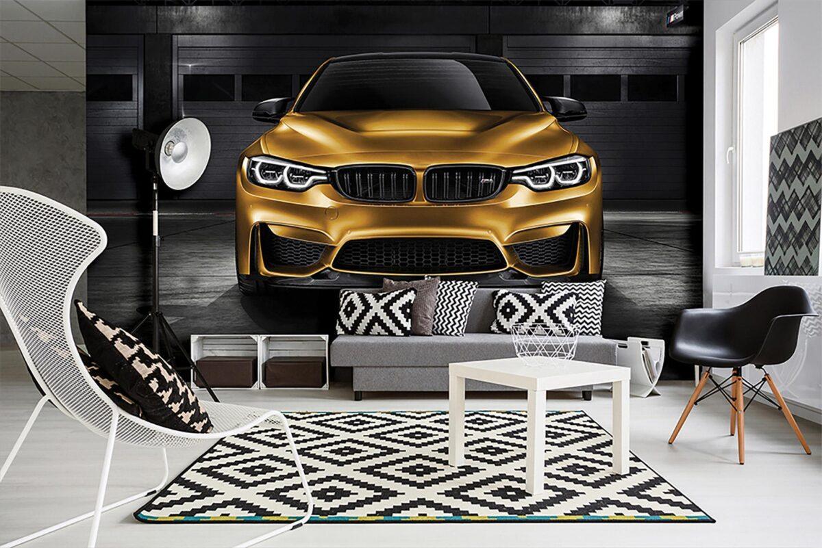 BMW Sport, VINYL FABRIC TEXTILE Wall Mural in Different Texture, Code M931. It is produced as ONE PIECE WITHOUT JOINT. - Image 2