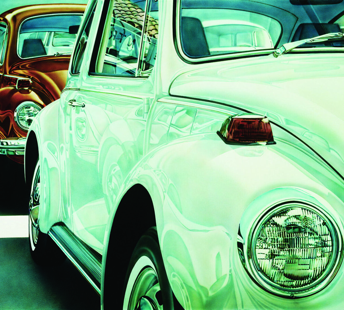 Volkswagen, VINYL FABRIC TEXTILE Wall Mural in Different Texture, Code M936. It is produced as ONE PIECE WITHOUT JOINT. - Image 1