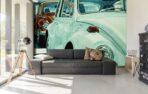 Volkswagen, VINYL FABRIC TEXTILE Wall Mural in Different Texture, Code M936. It is produced as ONE PIECE WITHOUT JOINT. - Image 2