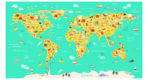 School Map Kids MURAL WALLPAPER, Available in Various Paper Texture, Code M938. It is Produced as 105 CM WIDE ROLL PANELS.