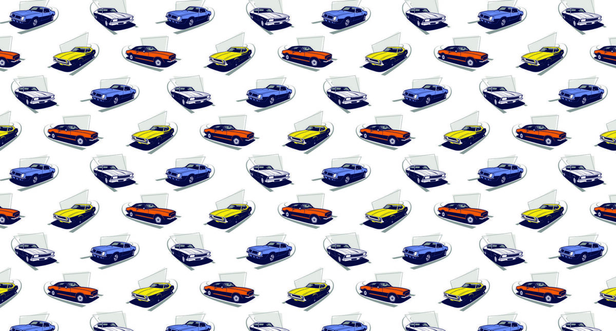Multi Cars Kids, VINYL FABRIC TEXTILE Wall Mural in Different Texture, Code M948. It is produced as ONE PIECE WITHOUT JOINT. - Image 1