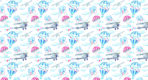 Blue Balloon Kids, VINYL FABRIC TEXTILE Wall Mural in Different Texture, Code M950. It is produced as ONE PIECE WITHOUT JOINT.