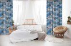Code P327 - Lined Eyelet LINEN BLACKOUT Curtain Multicoloured - Image 2