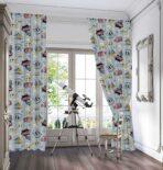 Code P341 - Lined Eyelet LINEN BLACKOUT Curtain Multicoloured - Image 2