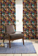 Code P355 - Lined Eyelet LINEN BLACKOUT Curtain Multicoloured - Image 2