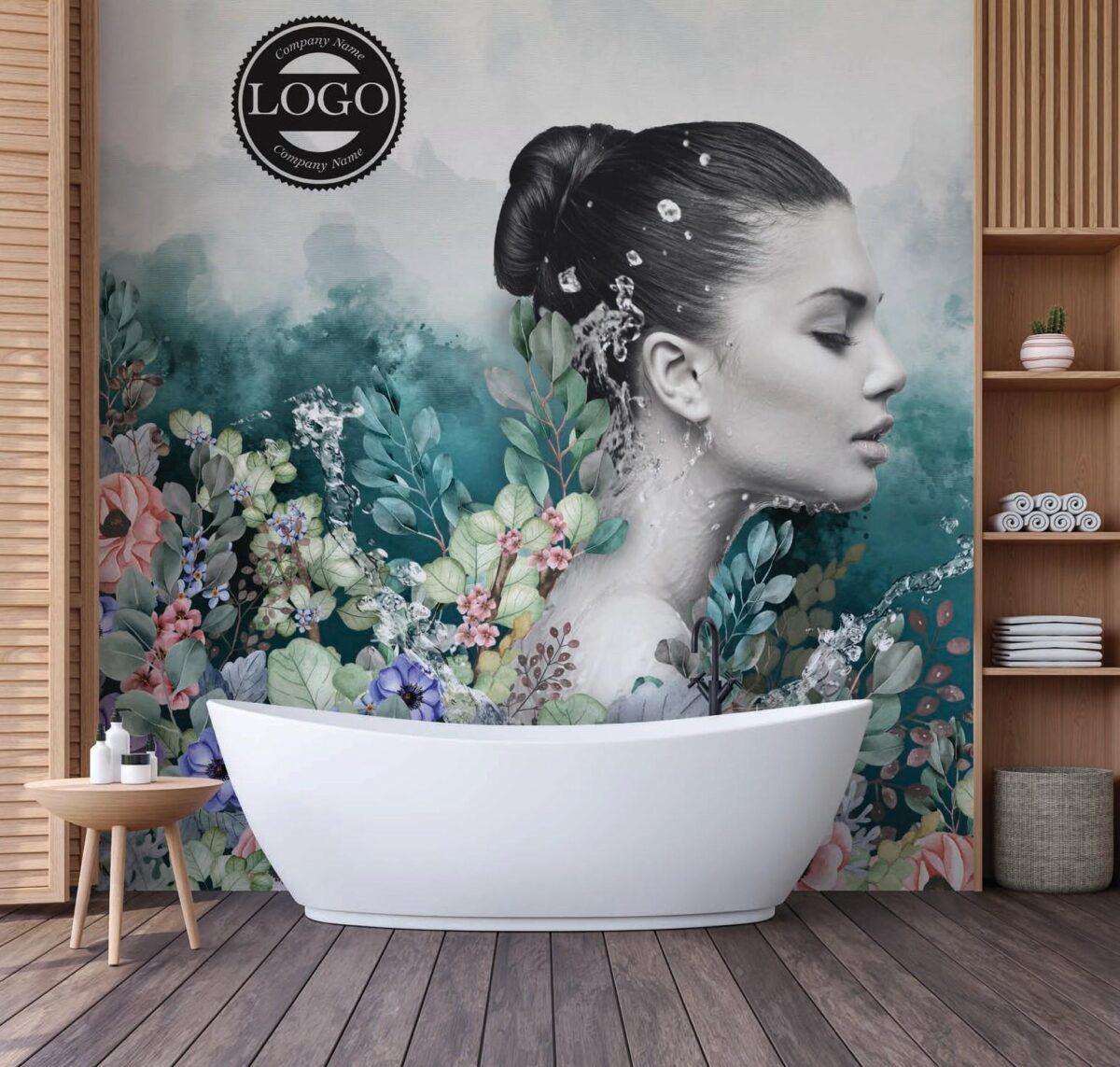SPA Center MURAL WALLPAPER, Available in Various Paper Texture, Code S100. 105 CM WIDE ROLL PANELS. - Image 2