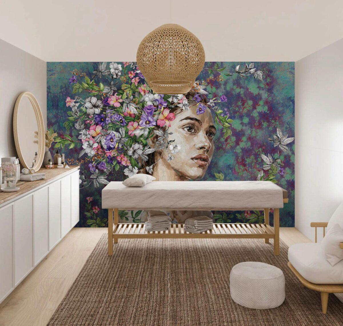 SPA Center MURAL WALLPAPER, Available in Various Paper Texture, Code S101. 105 CM WIDE ROLL PANELS. - Image 2
