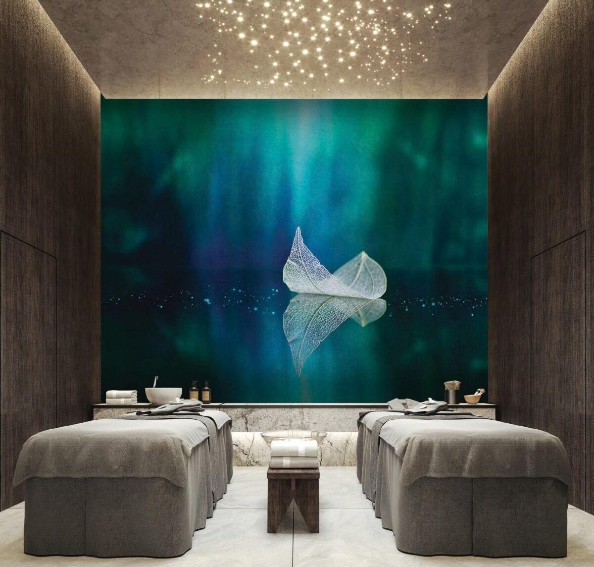 SPA Center, VINYL FABRIC TEXTILE Wall Mural in Different Texture, Code S109. It is produced as ONE PIECE WITHOUT JOINT. - Image 2