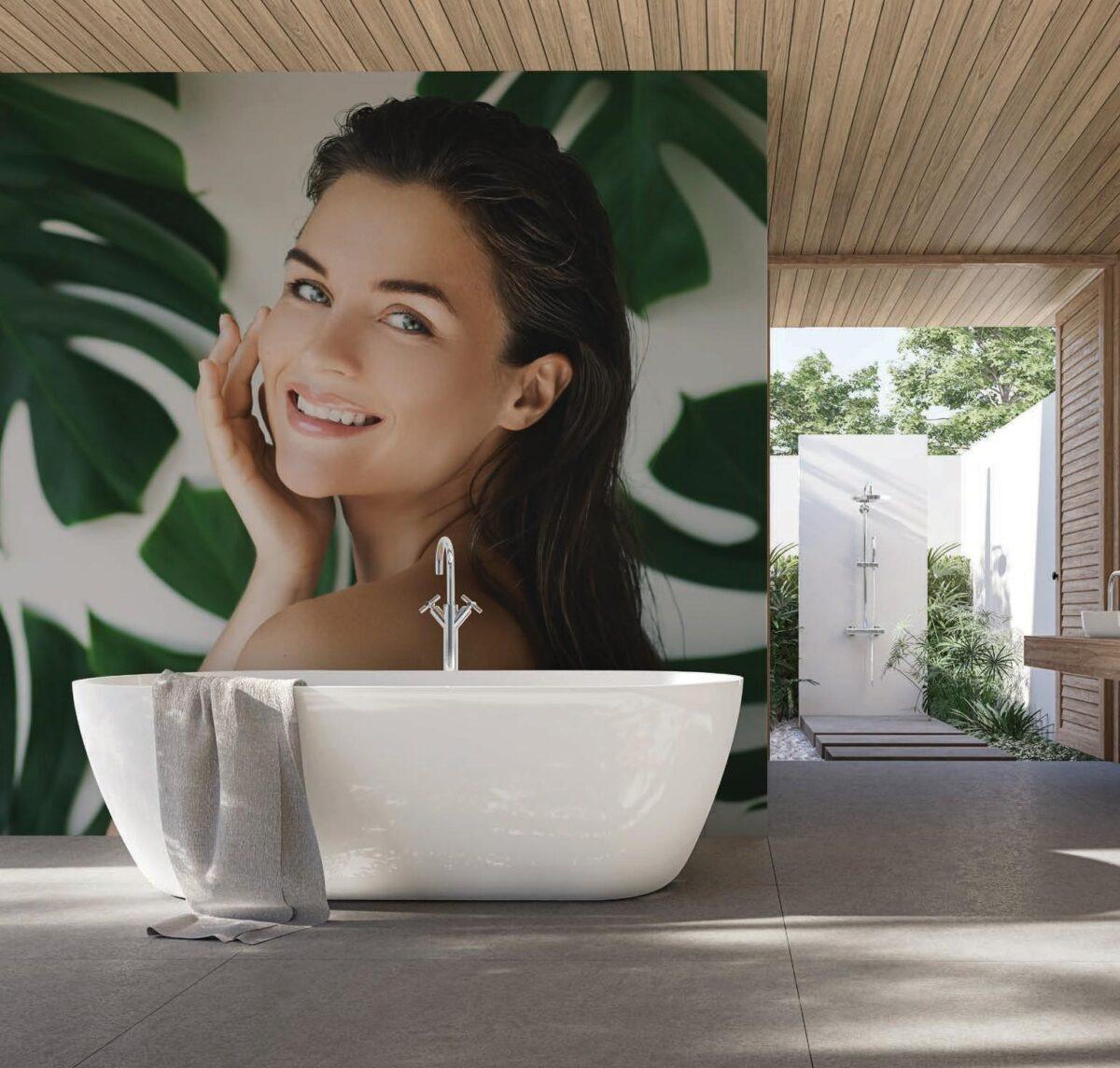 SPA Center MURAL WALLPAPER, Available in Various Paper Texture, Code S113. 105 CM WIDE ROLL PANELS. - Image 2