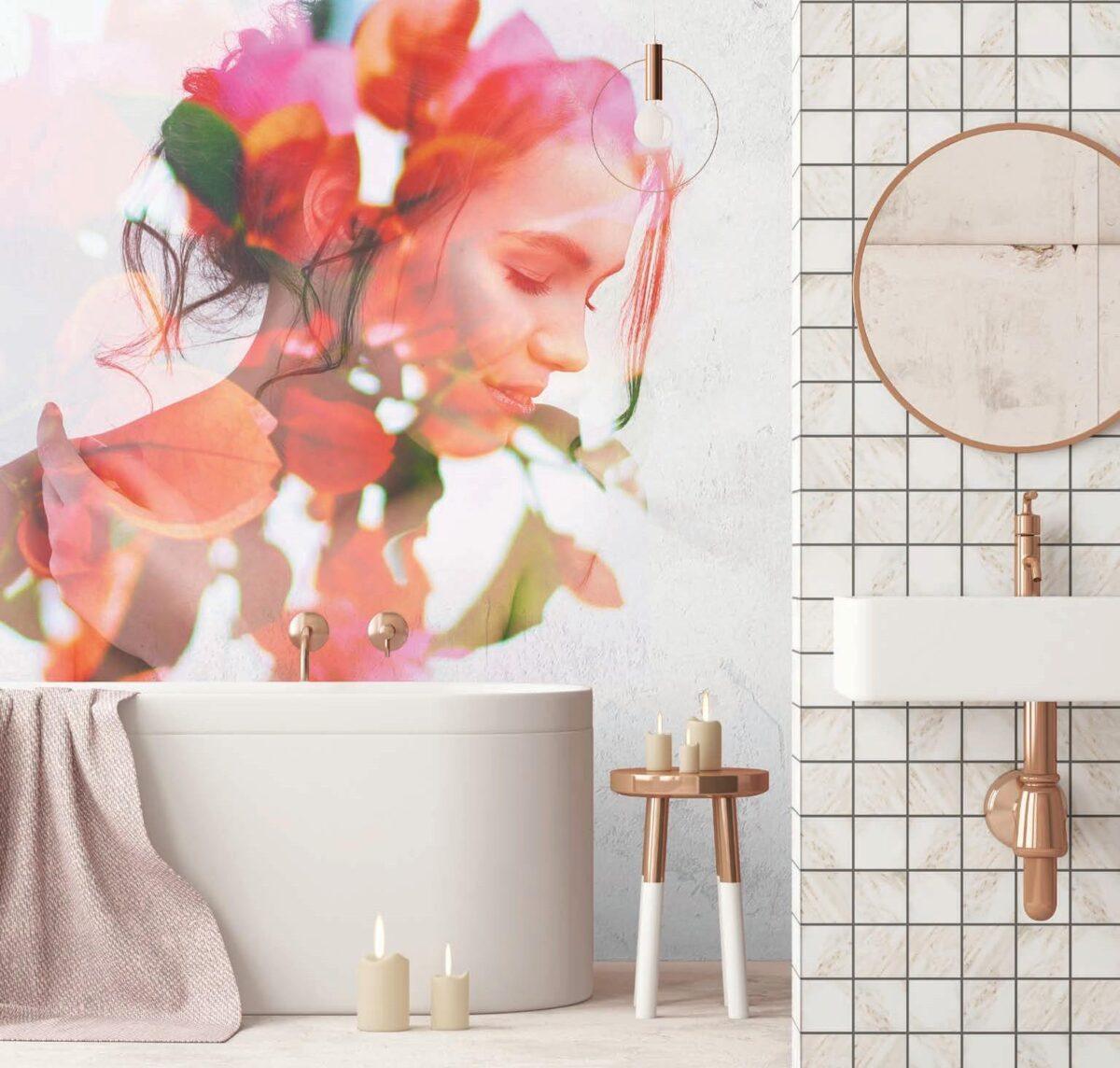 SPA Center MURAL WALLPAPER, Available in Various Paper Texture, Code S118. 105 CM WIDE ROLL PANELS. - Image 2
