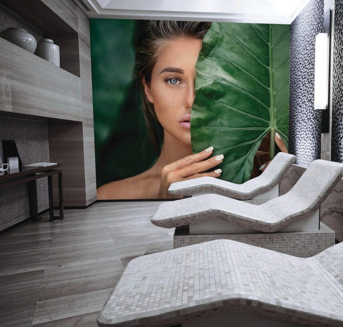 SPA Center MURAL WALLPAPER, Available in Various Paper Texture, Code S119. 105 CM WIDE ROLL PANELS. - Image 2