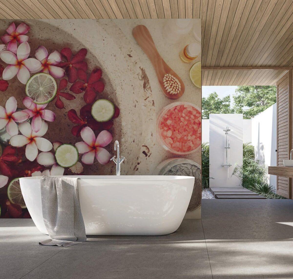 SPA Center MURAL WALLPAPER, Available in Various Paper Texture, Code S124. 105 CM WIDE ROLL PANELS. - Image 2