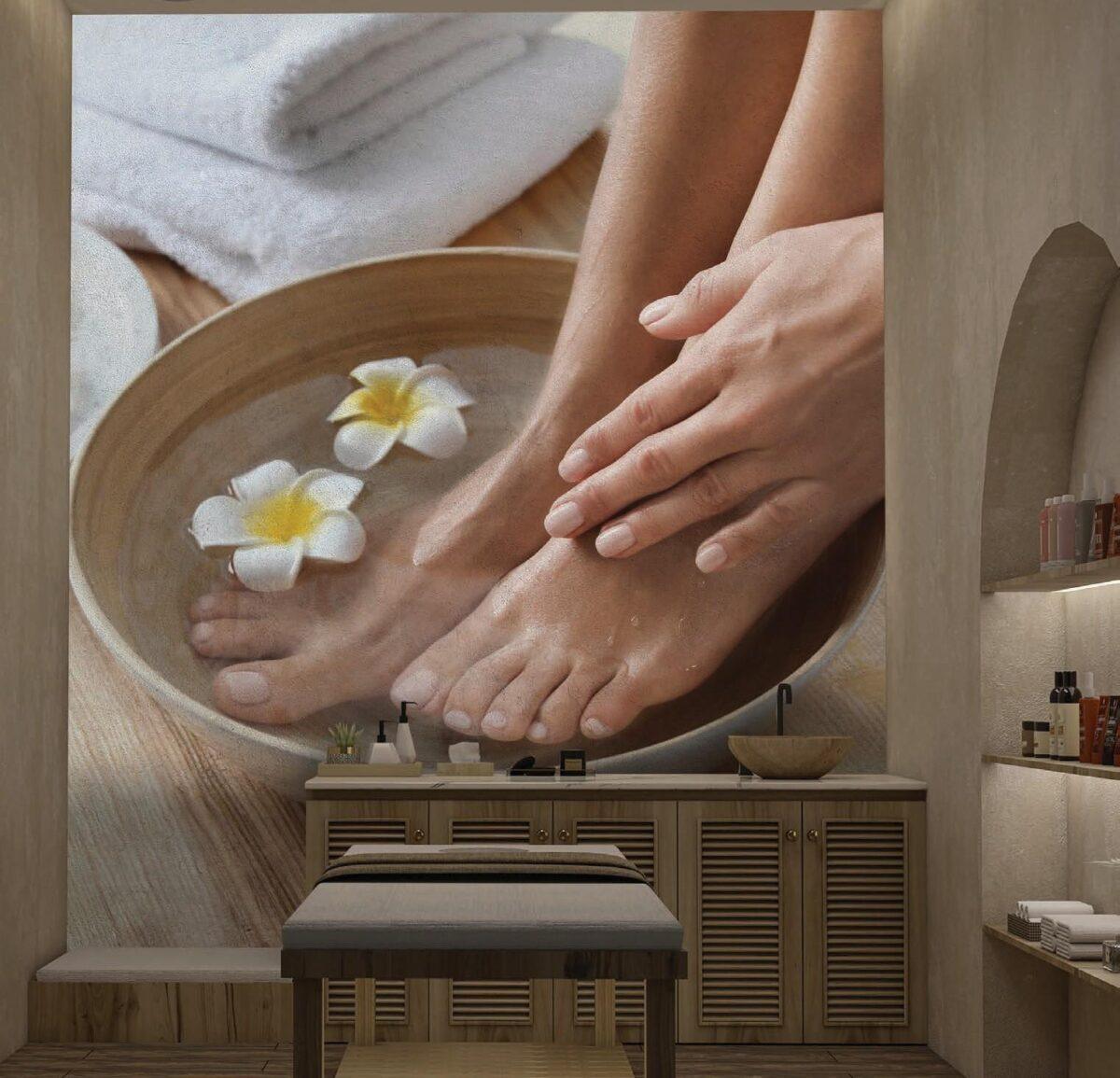 SPA Center, VINYL FABRIC TEXTILE Wall Mural in Different Texture, Code S128. It is produced as ONE PIECE WITHOUT JOINT. - Image 2