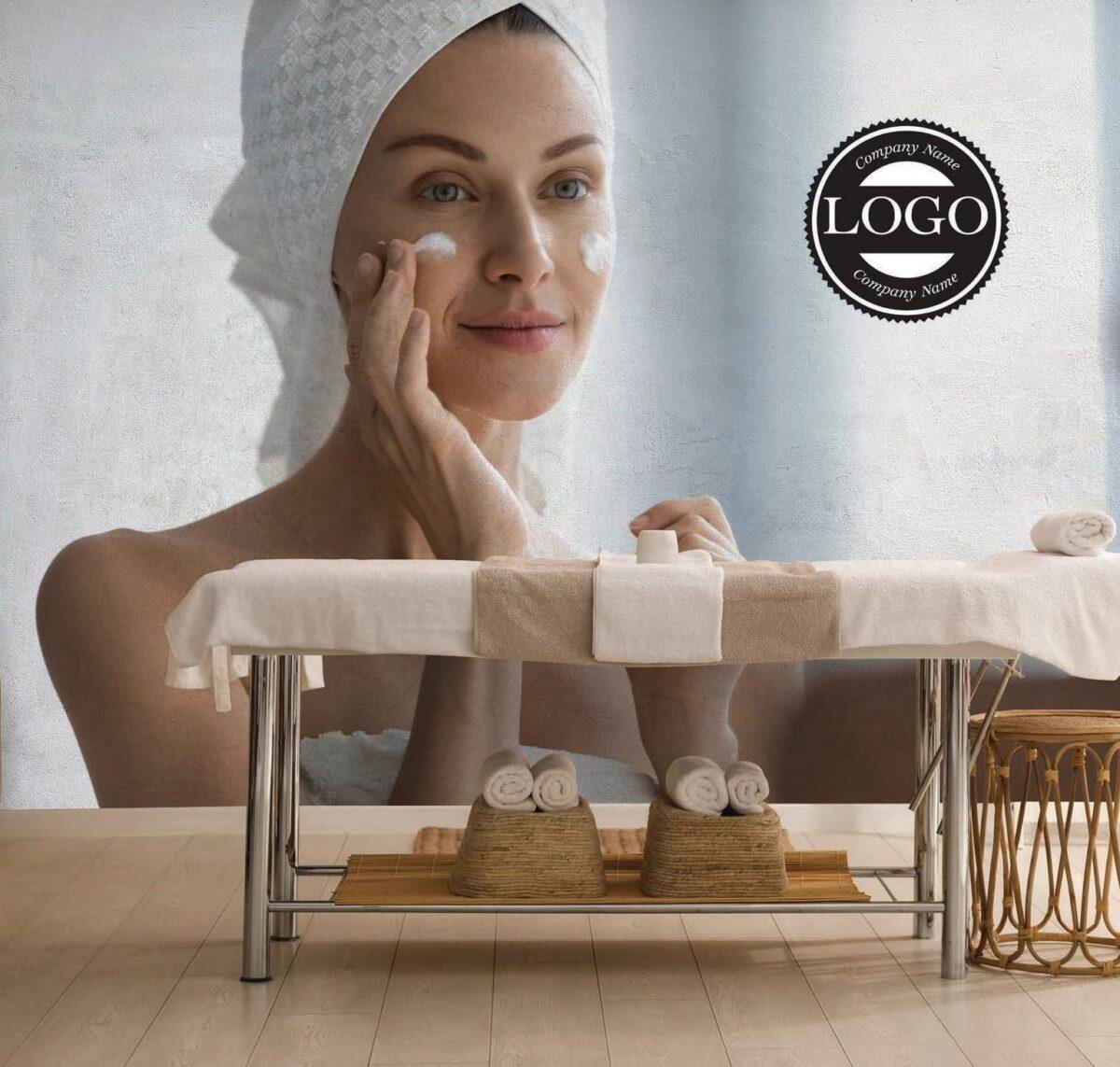 SPA Center, VINYL FABRIC TEXTILE Wall Mural in Different Texture, Code S135. It is produced as ONE PIECE WITHOUT JOINT. - Image 2