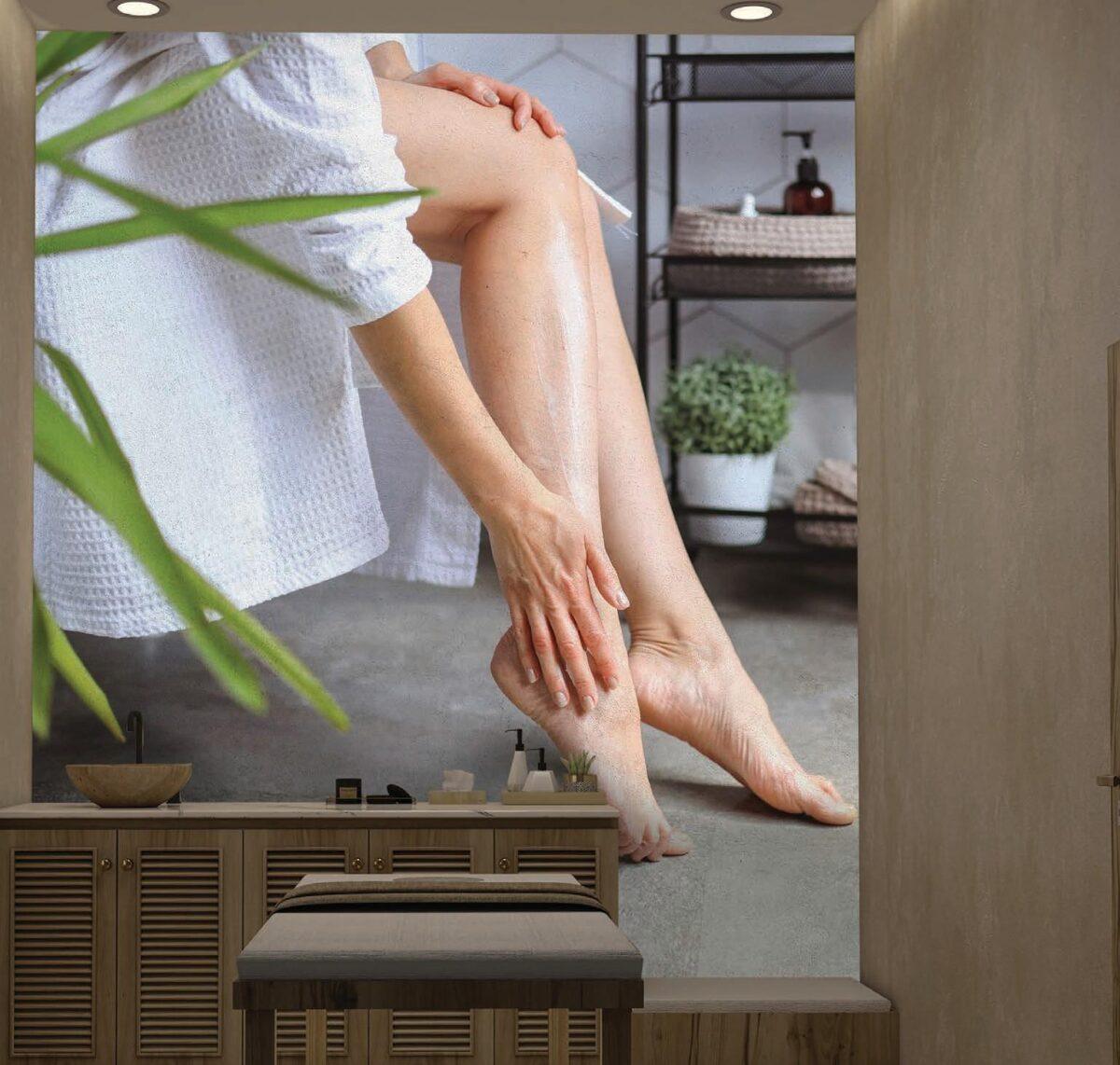 SPA Center, VINYL FABRIC TEXTILE Wall Mural in Different Texture, Code S141. It is produced as ONE PIECE WITHOUT JOINT. - Image 2