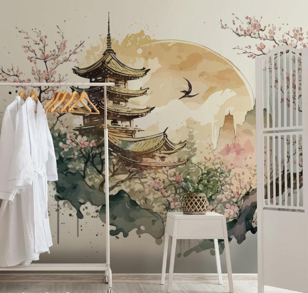 SPA Center, VINYL FABRIC TEXTILE Wall Mural in Different Texture, Code S147. It is produced as ONE PIECE WITHOUT JOINT. - Image 2