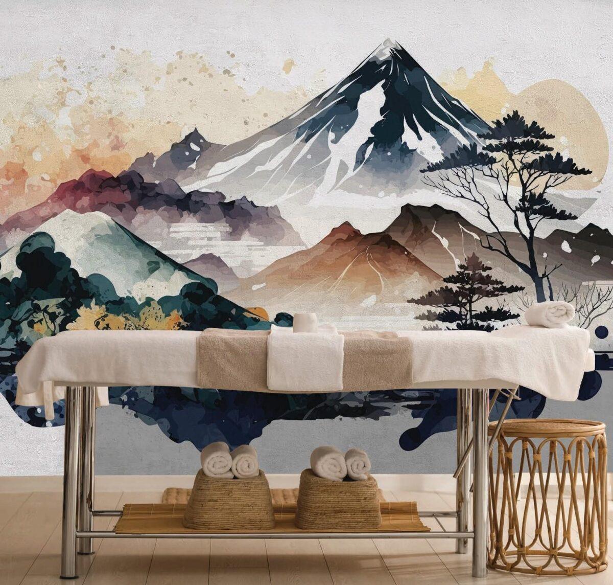 SPA Center, VINYL FABRIC TEXTILE Wall Mural in Different Texture, Code S148. It is produced as ONE PIECE WITHOUT JOINT. - Image 2