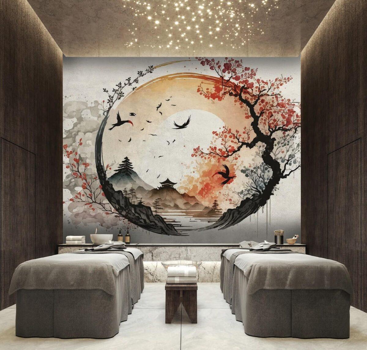 SPA Center MURAL WALLPAPER, Available in Various Paper Texture, Code S151. 105 CM WIDE ROLL PANELS. - Image 2