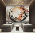 SPA Center MURAL WALLPAPER, Available in Various Paper Texture, Code S151. 105 CM WIDE ROLL PANELS. - Image 2